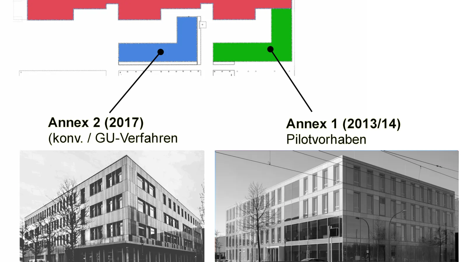 Haus D und Haus A der FH-Potsdam