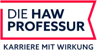 Logo Die HAW Professur mit dem Untertitel Karierre mit Wirkung