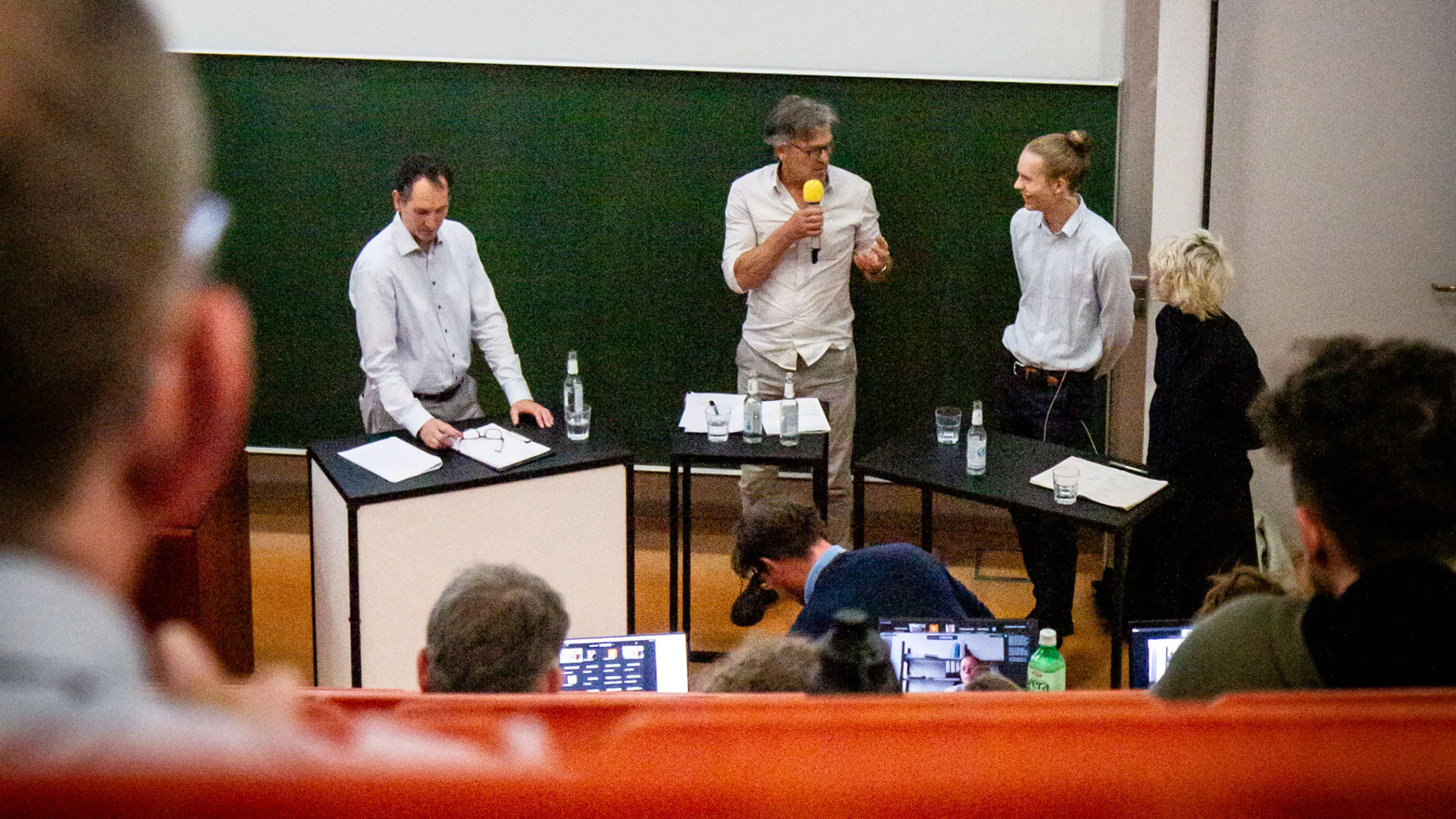 Podiumsdiskussion bei der Veranstaltung Nachhaltiges Bauen