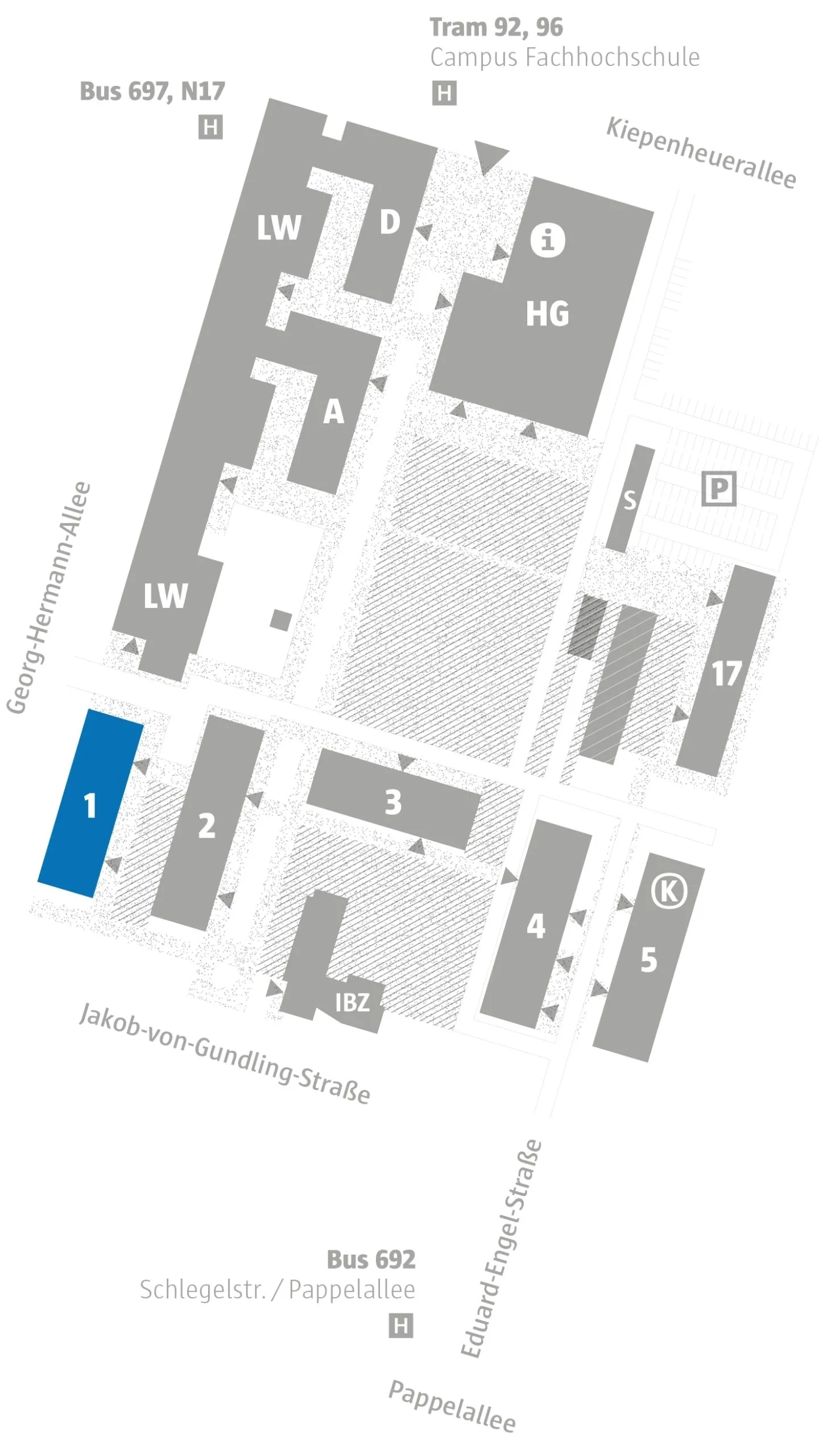 Haus 1 Campusplan