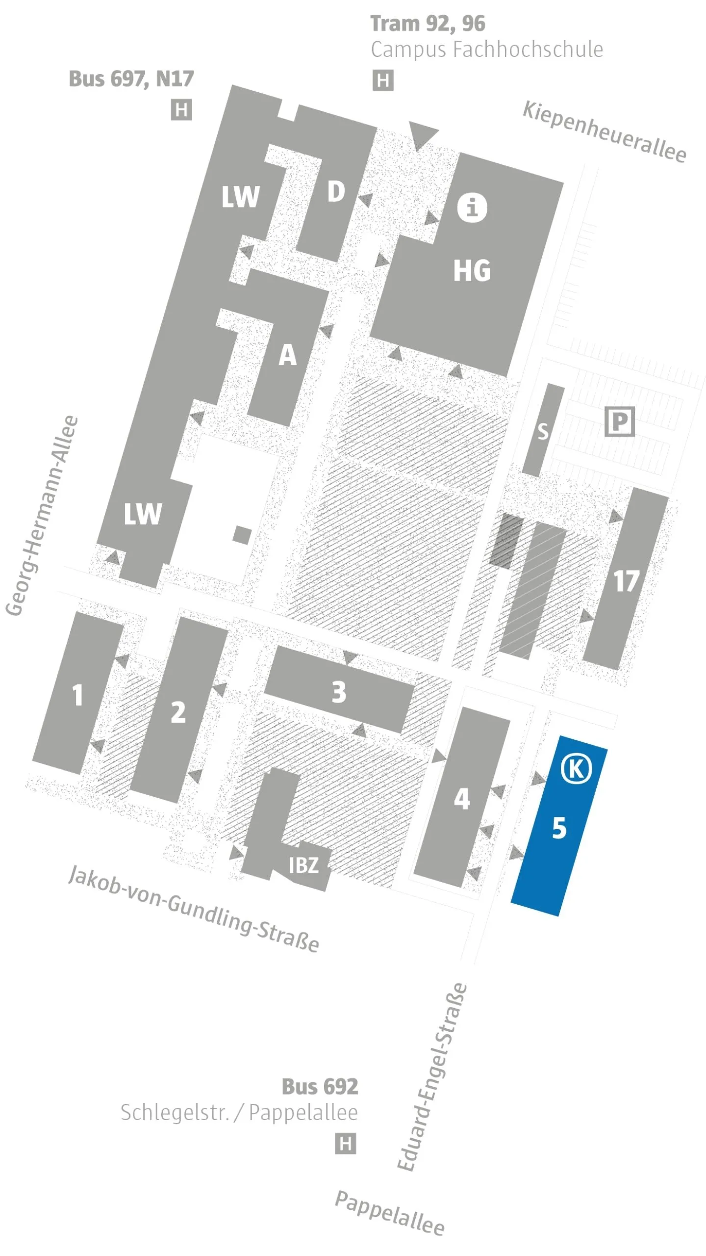 Haus 5 Campusplan