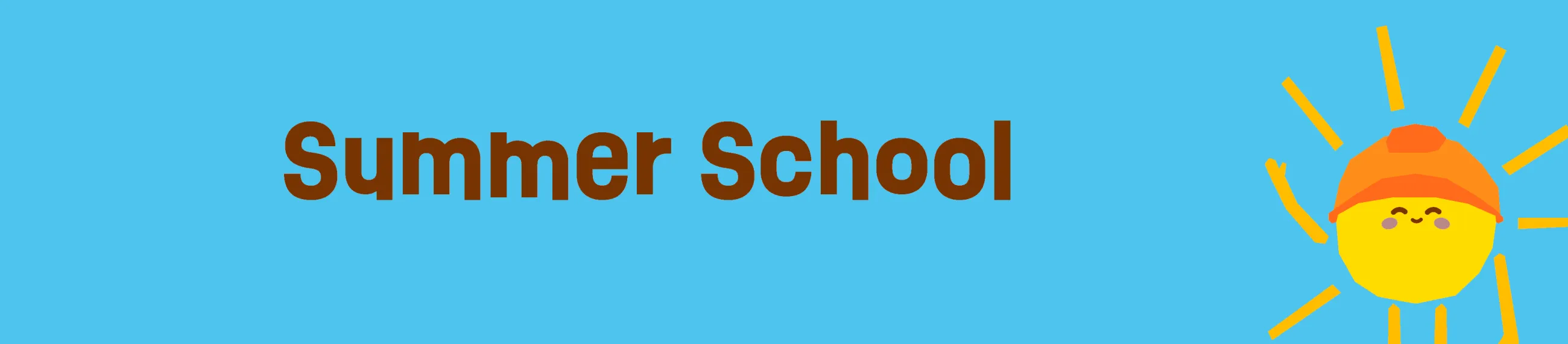 Banner mit der Aufschrift Summer School