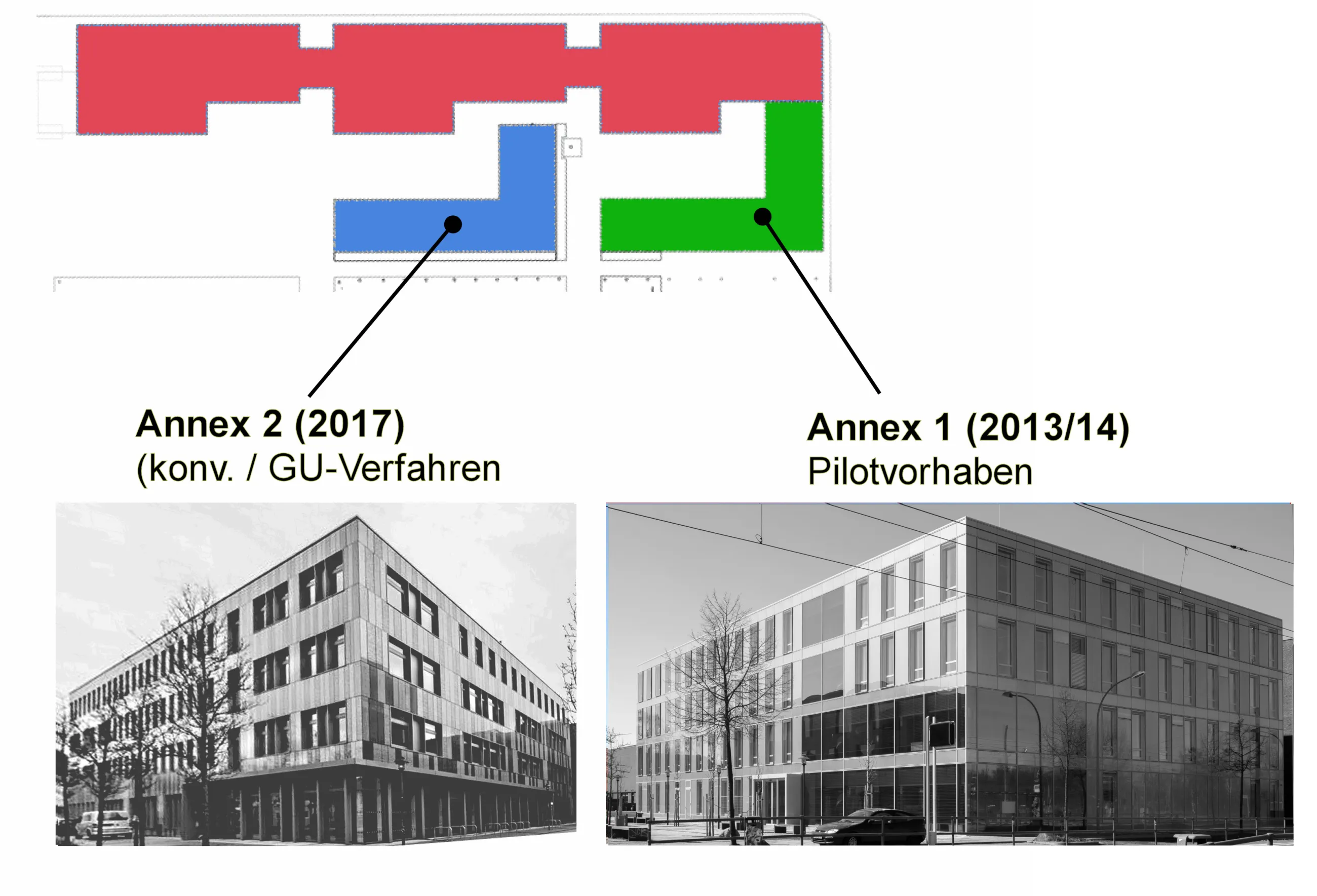 Haus D und Haus A der FH-Potsdam