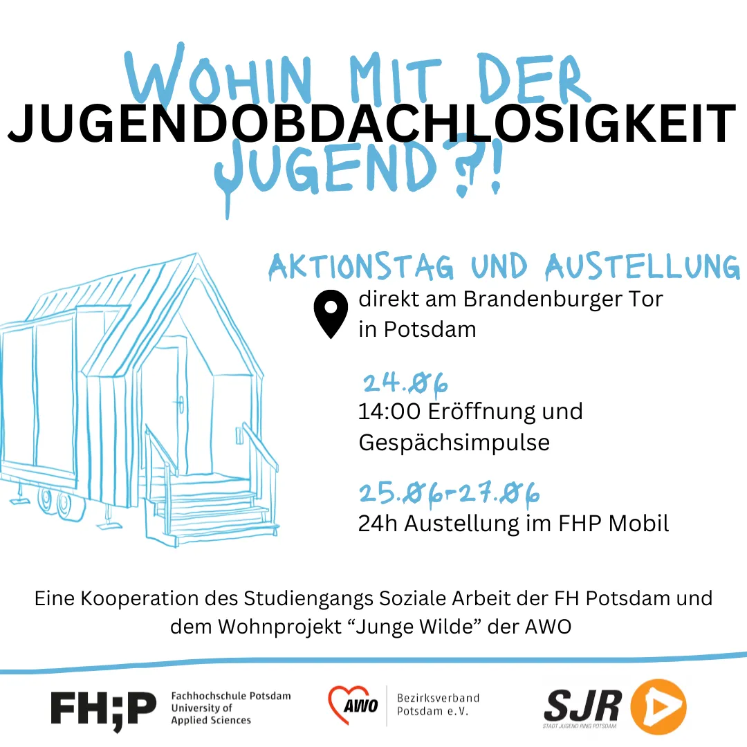 Flyer zur Ausstellung "Wohin mit der Jugend?"