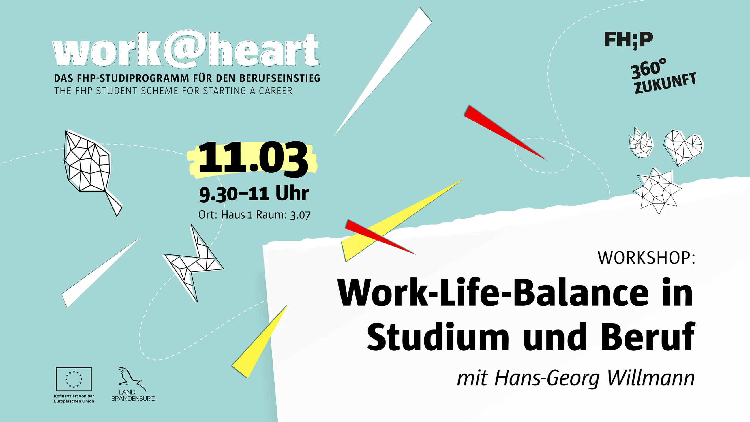 Blaues Bild mit der Aufschrift  Work-Life-Balance in Studium und Beruf