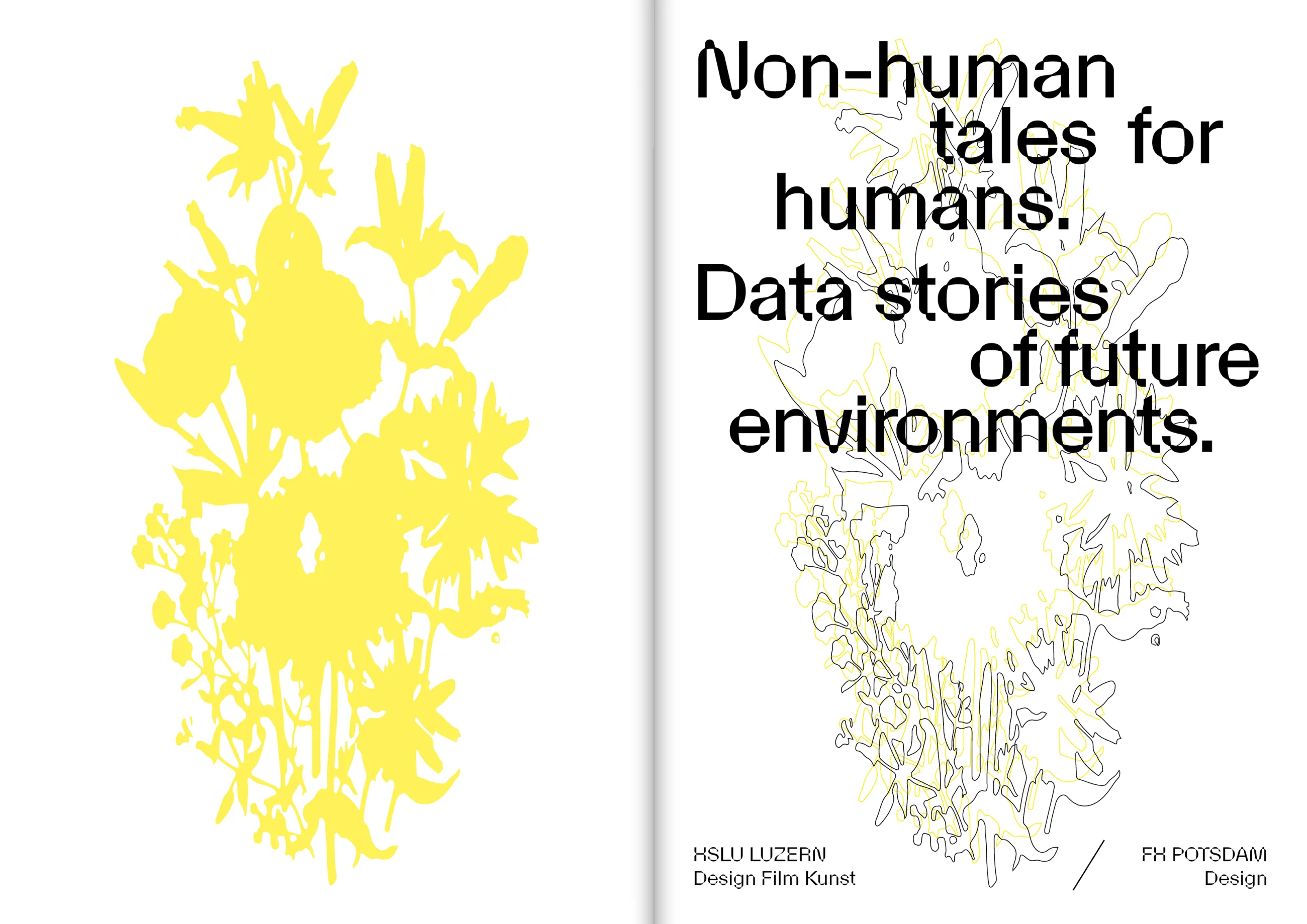 Grafik zur Ausstellung "Non-human tales for humans. Data stories of future environments."