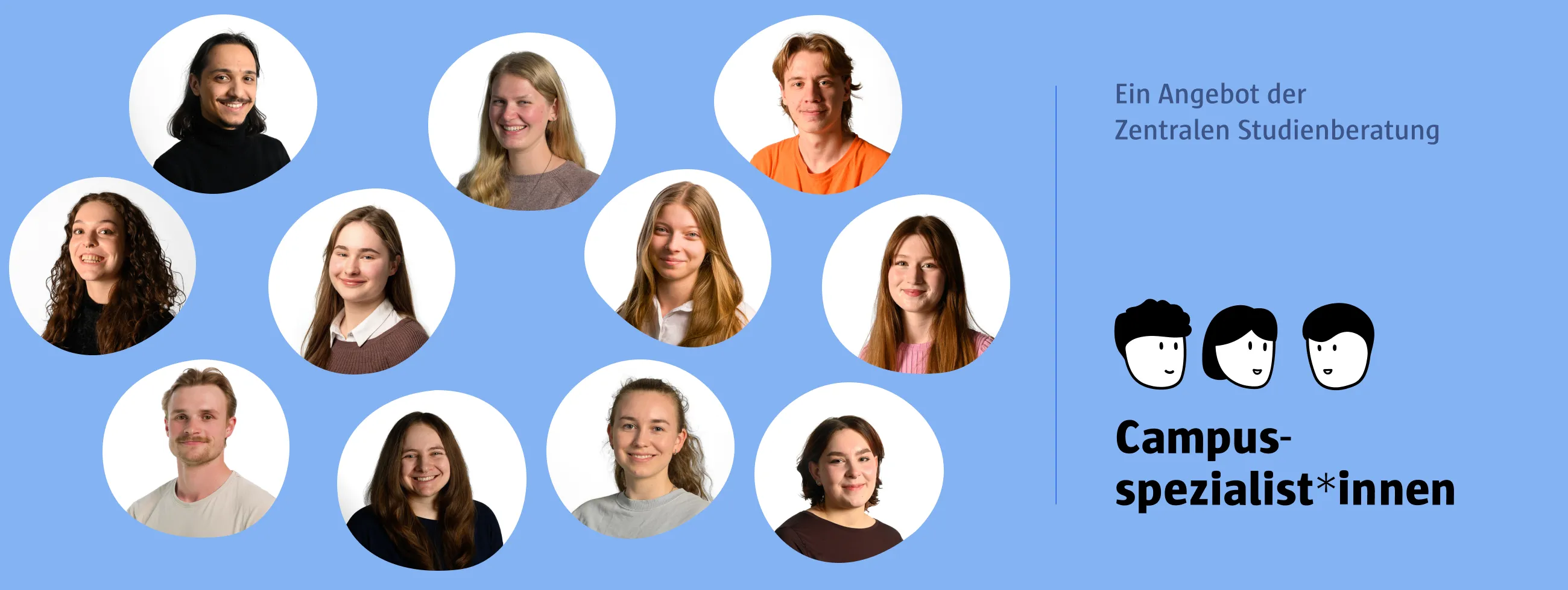 Header mit Abbildung aller aktuellen Campusspezialist*innen der FH Potsdam