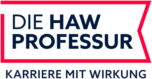 Logo Die HAW Professur mit dem Untertitel Karierre mit Wirkung